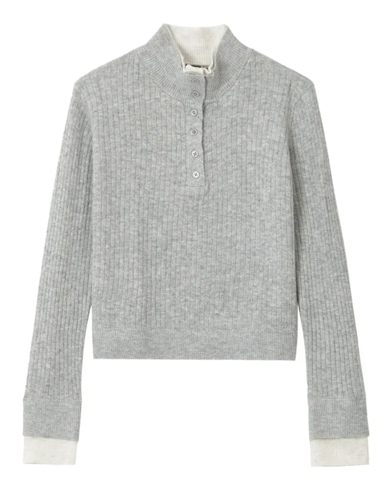 Tout a Coup Gerippter Strickpullover - Grau Grau