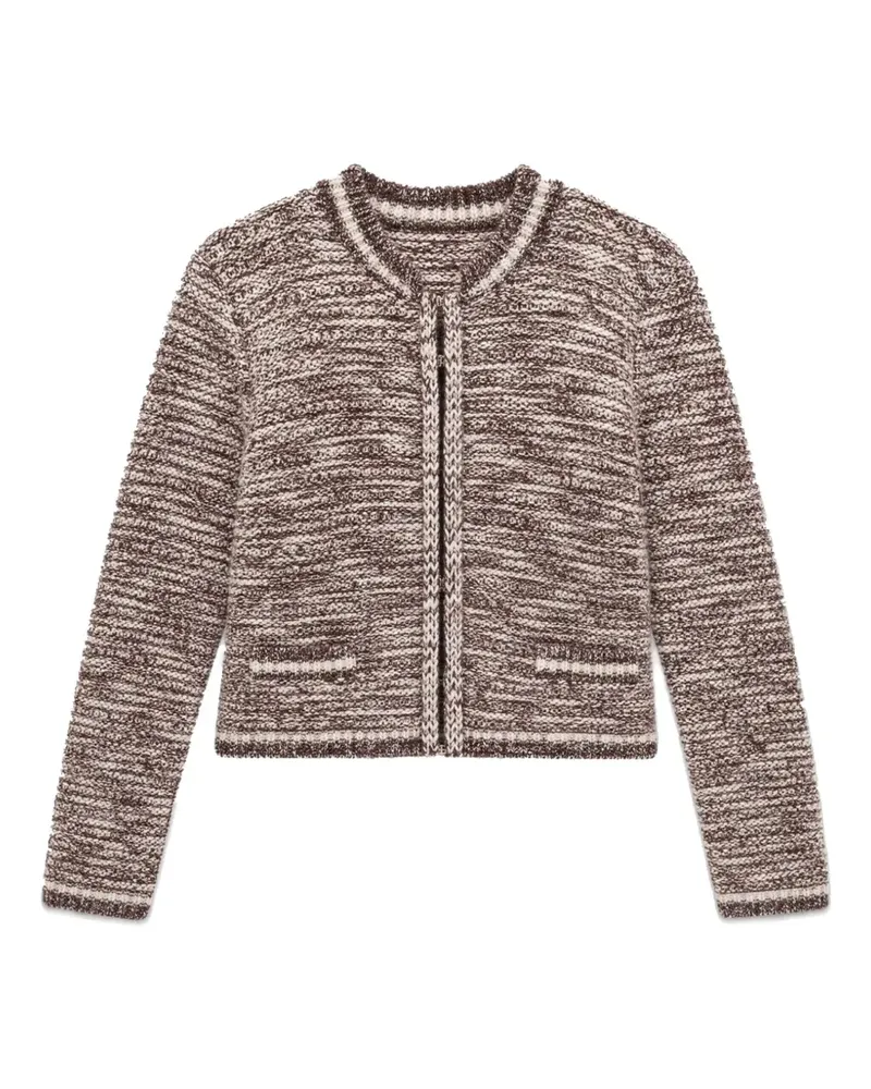 IRO Dunmore Jacke aus meliertem Strick - Braun Braun