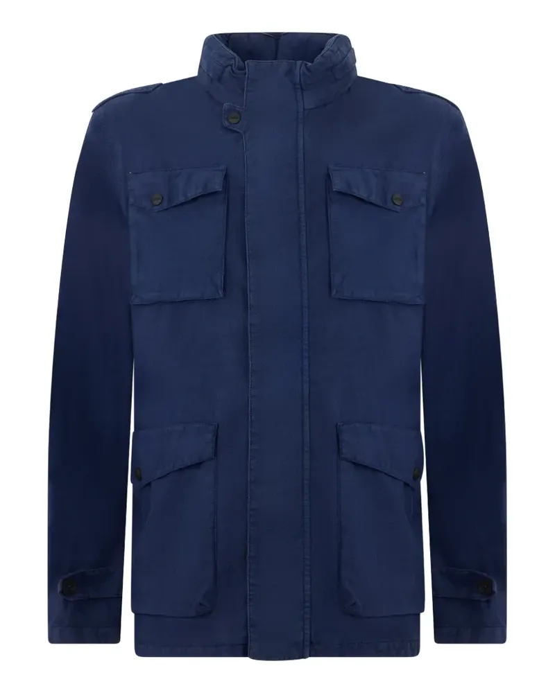 Herno linen multi-pocket jacket - Blau Blau