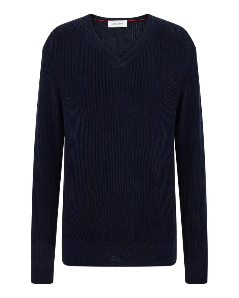 Ferragamo V-neck sweater - Blau Blau