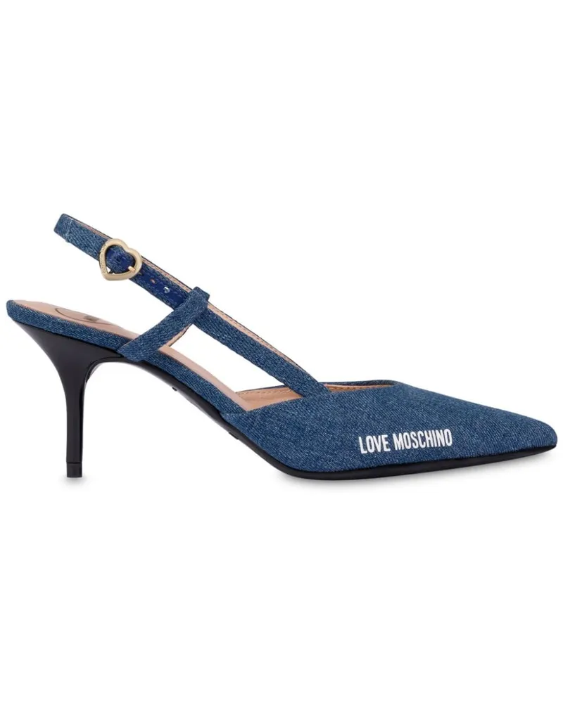 Moschino Pumps mit Herzdetail Blau