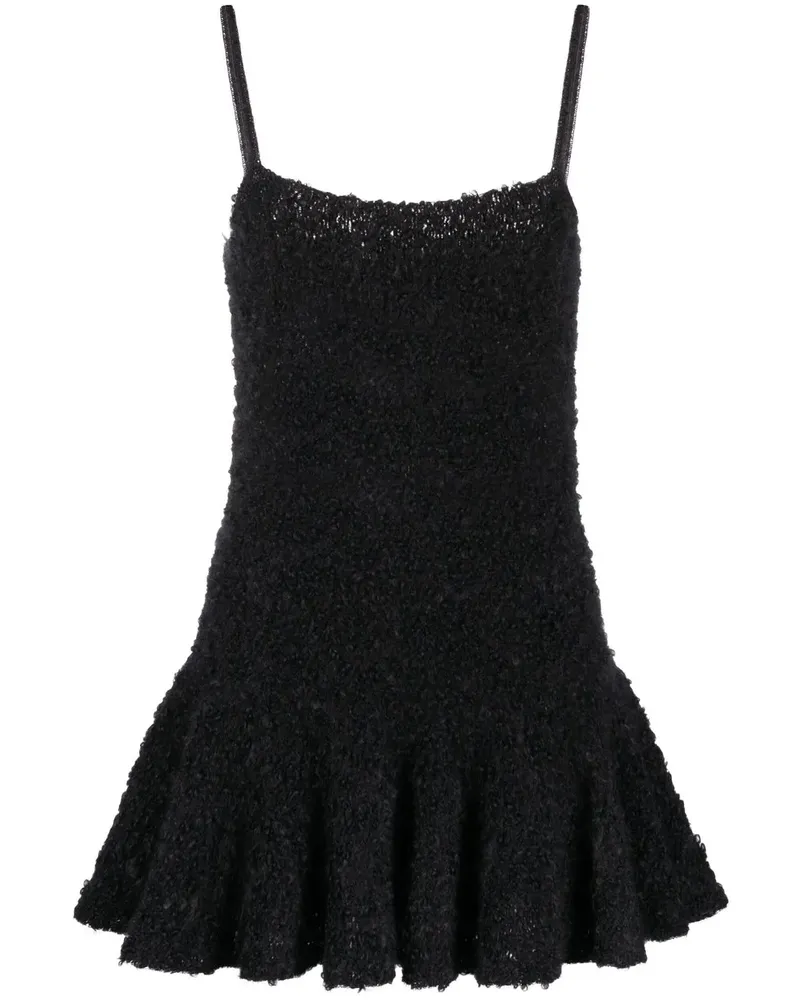 Jil Sander Bouclé-Minikleid - Schwarz Schwarz