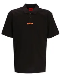 HUGO BOSS Poloshirt mit Logo-Print Schwarz