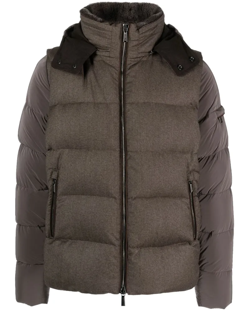 MOORER Gefütterte Casciano Jacke - Braun Braun