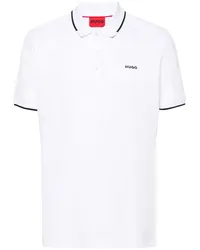 HUGO BOSS Poloshirt mit Logo-Applikation Weiß