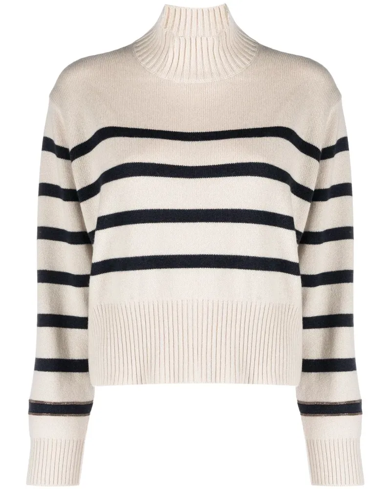 Brunello Cucinelli Pullover mit Stehkragen - Nude Nude