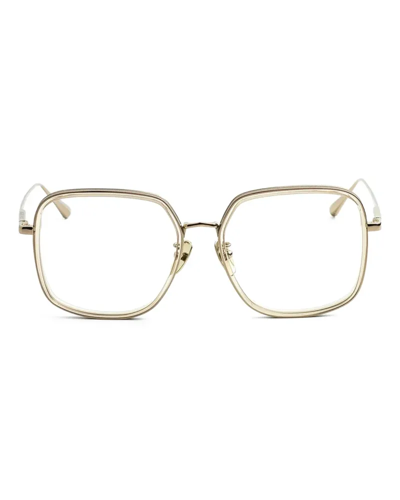Linda Farrow Brille mit eckigem Gestell - Gold Gold