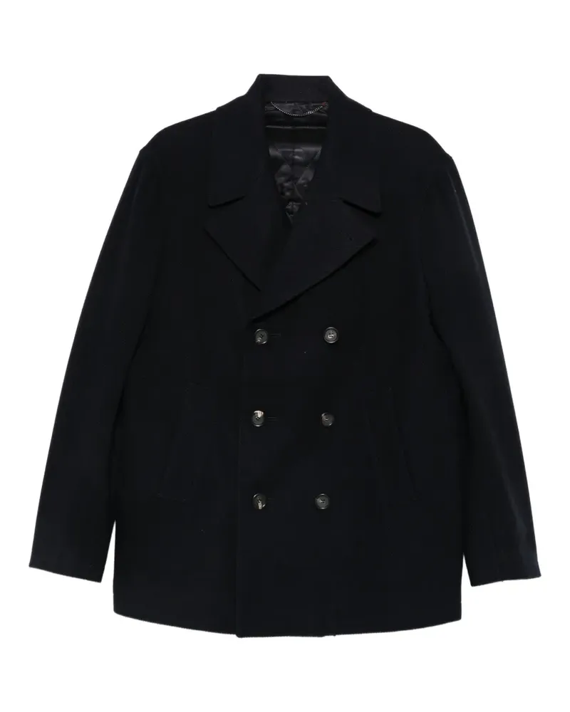 Canali double-breasted coat - Blau Blau