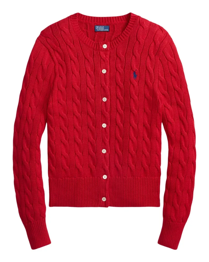 Ralph Lauren Cardigan mit Zopfmuster - Rot Rot
