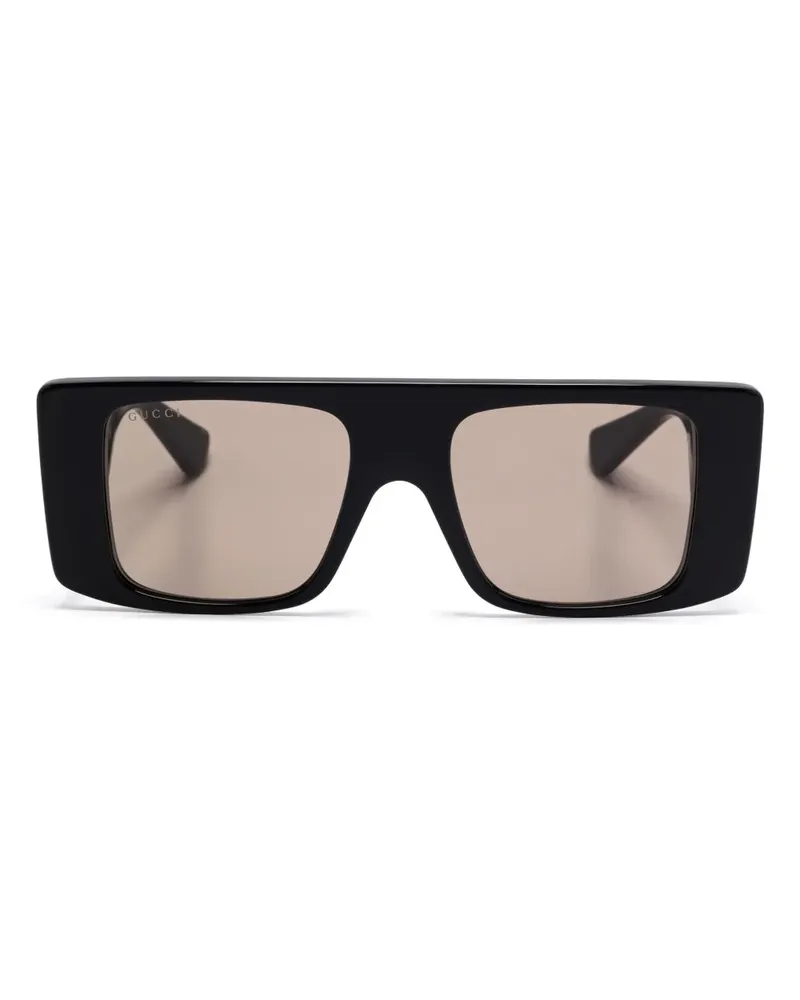 Gucci Sonnenbrille mit eckigem Gestell Schwarz
