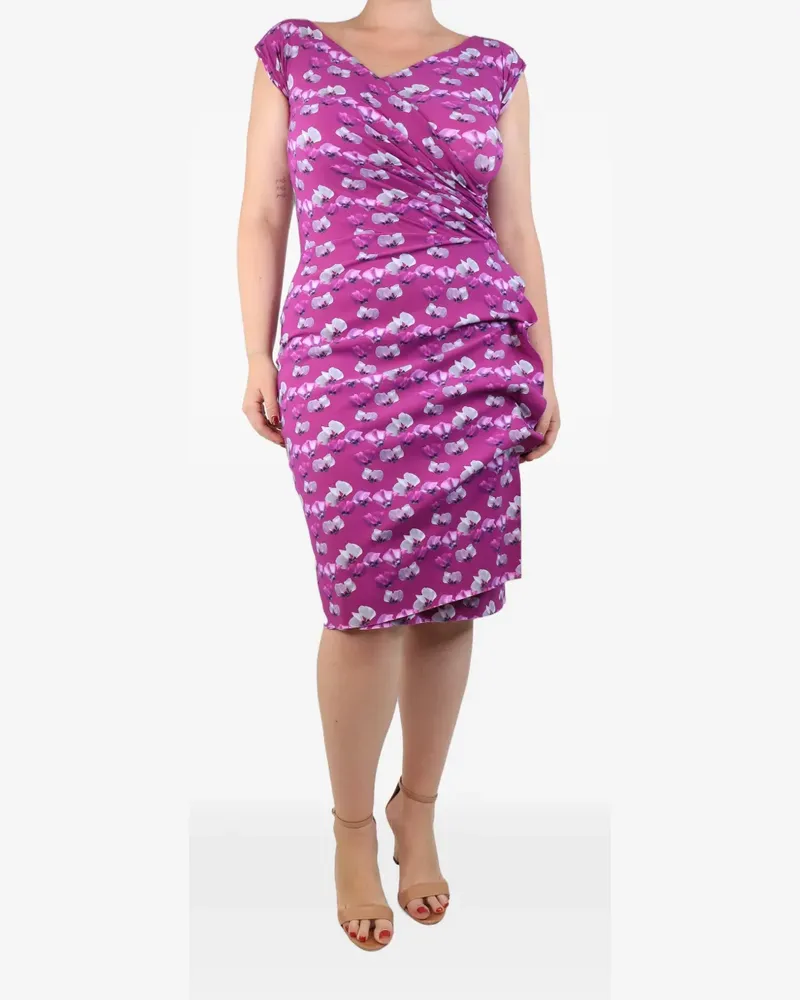 Chiara Boni floral-print asymmetric dress - Violett Violett