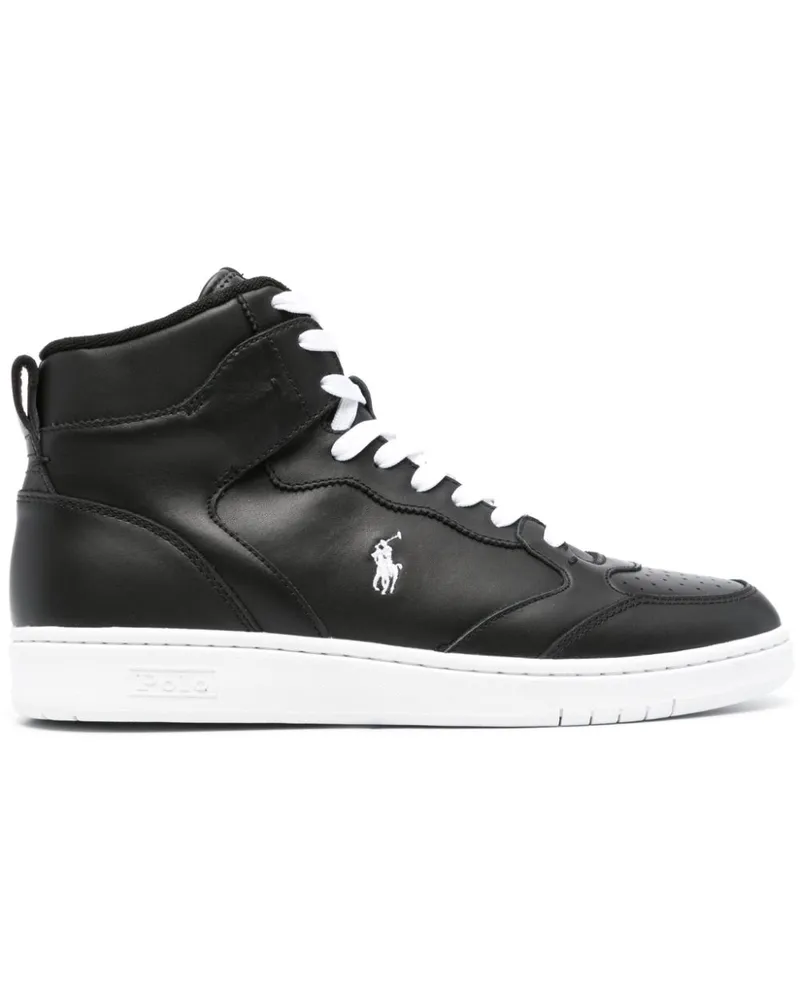 Ralph Lauren High-Top-Sneakers mit Logo - Schwarz Schwarz