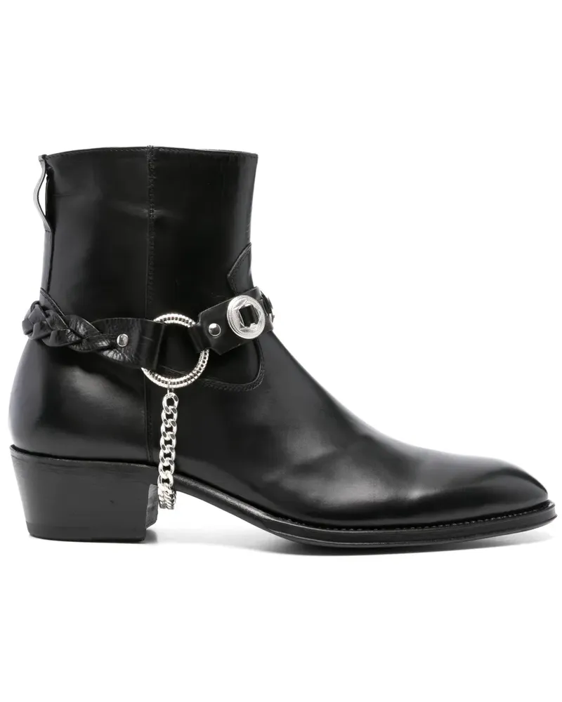 ERALDO Bikerstiefel mit Kette 50mm - Schwarz Schwarz