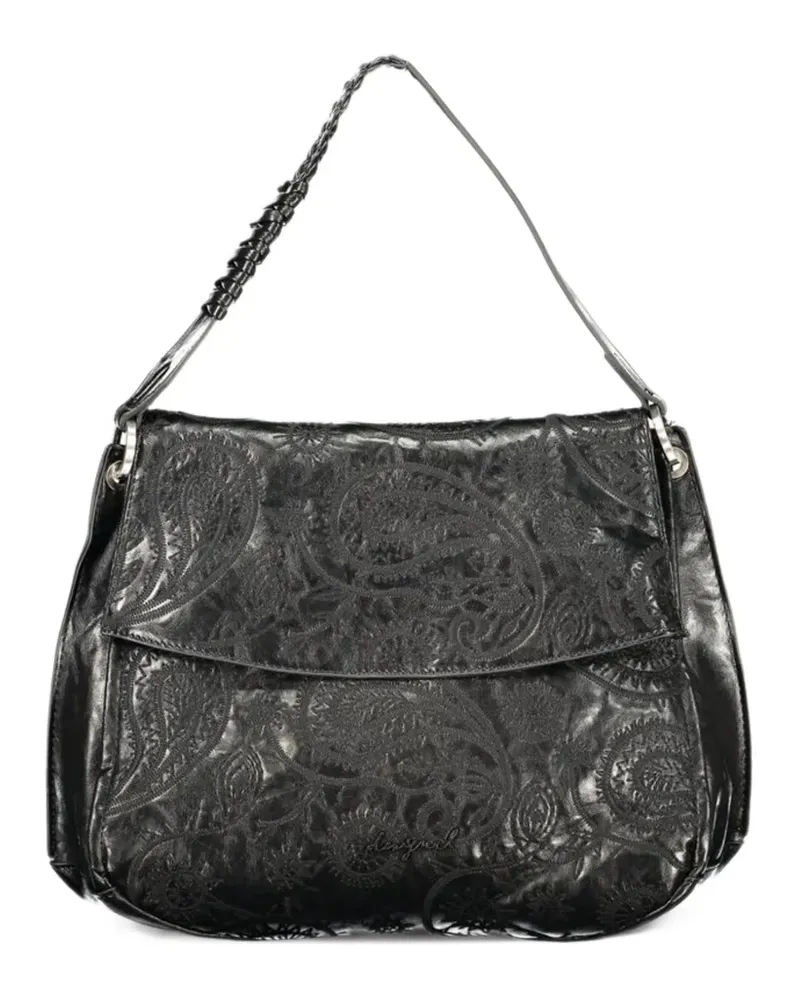 Desigual medium paisley-embossed bag - Schwarz Schwarz
