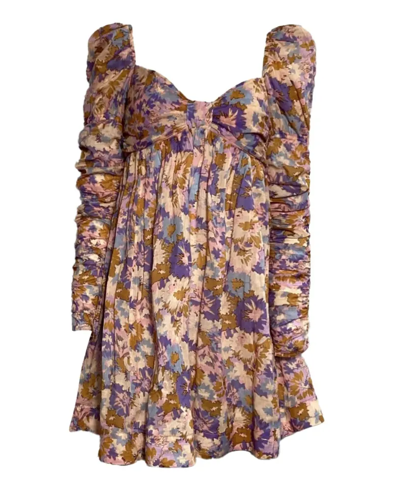 Zimmermann Minikleid mit Blumenmuster - Nude Nude