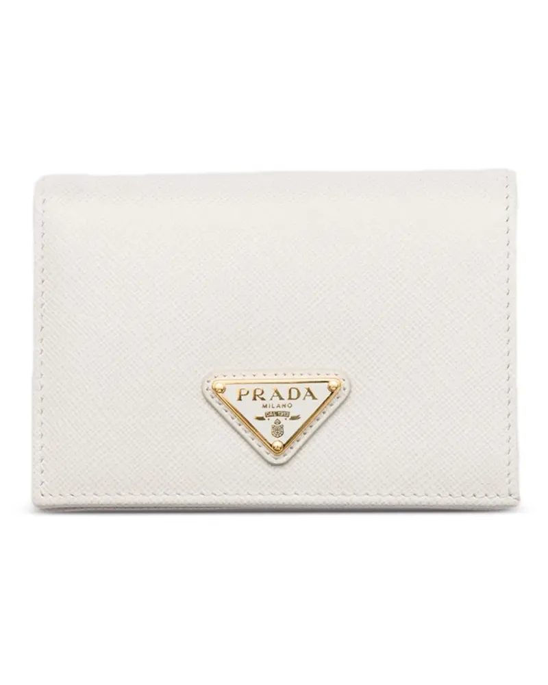 Prada Kleines Portemonnaie aus Saffiano-Leder - Weiß Weiß