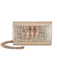 Philipp Plein Claw Clutch mit Logo-Schild Gold