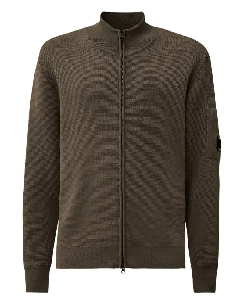 C.P. Company Lens-detail zip-up cardigan - Grau Grau