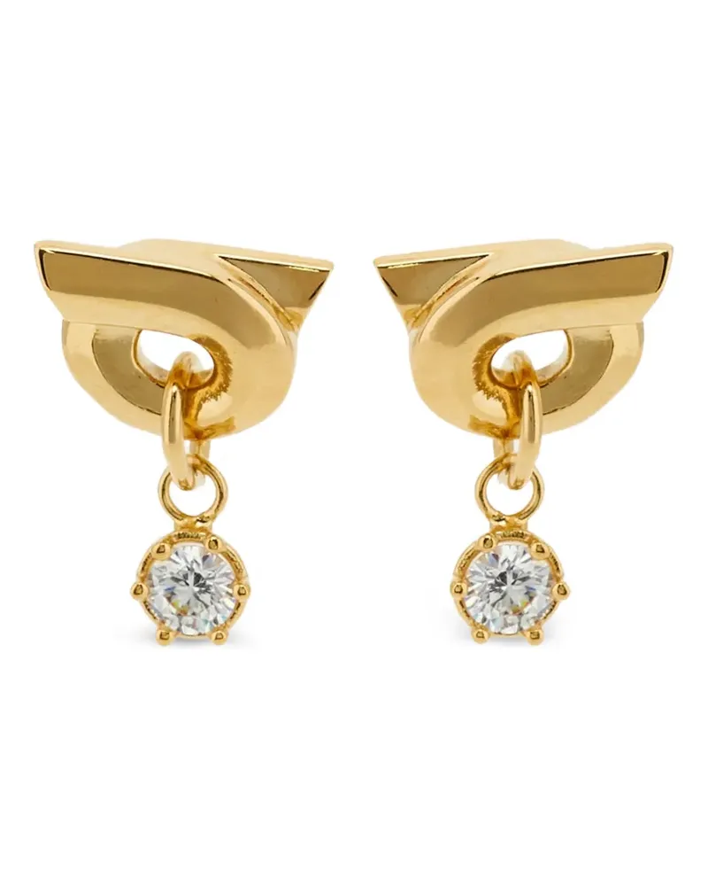 Ferragamo Gancini earrings with pendant - Gold Gold