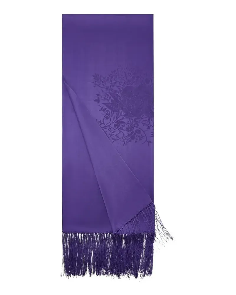 Shanghai Tang Tang Schal mit Fransen - Violett Violett
