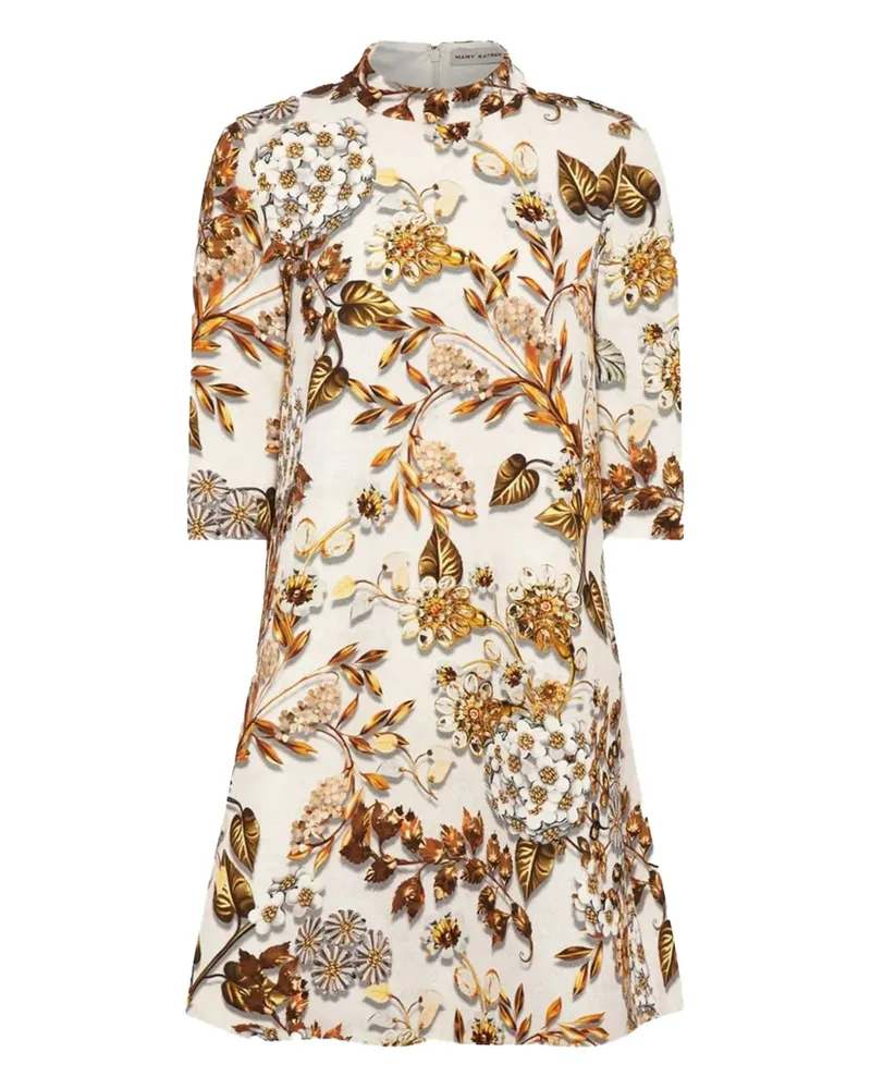 Mary Katrantzou Astor Kleid - Nude Nude