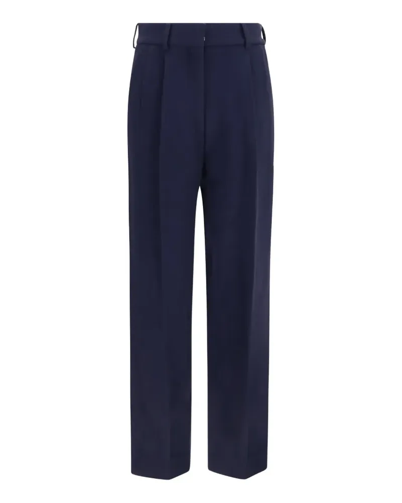 Blazé Milano Fox pleated wool trousers - Blau Blau