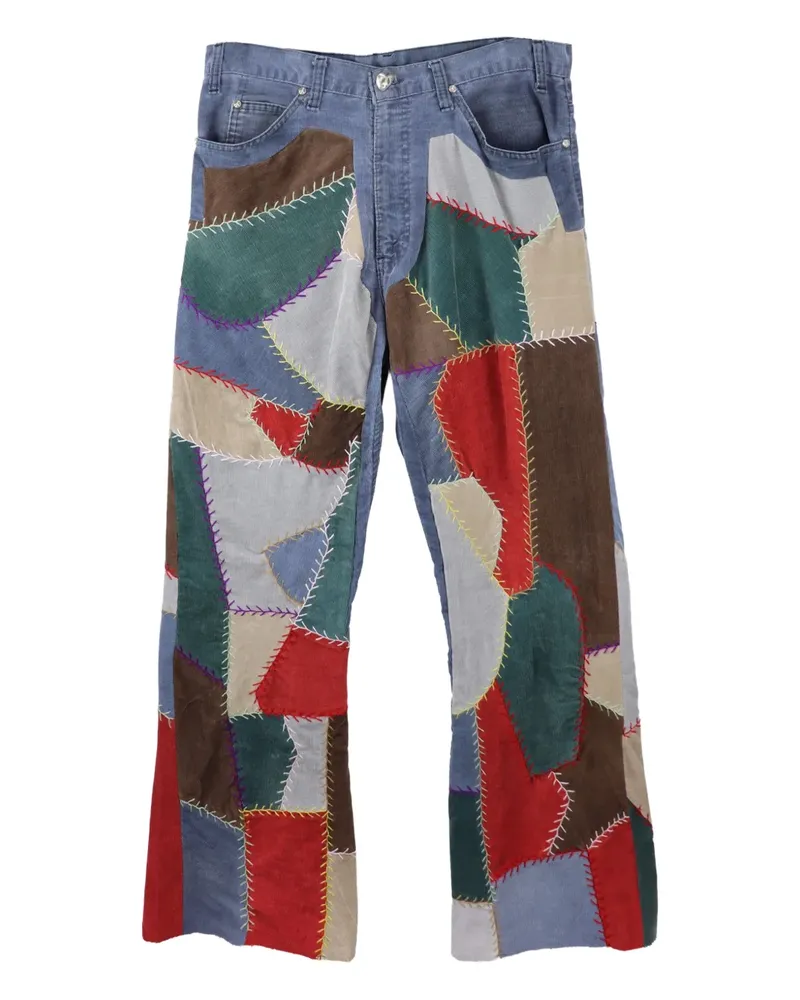 READYMADE Cordhose im Patchwork-Look - Blau Blau