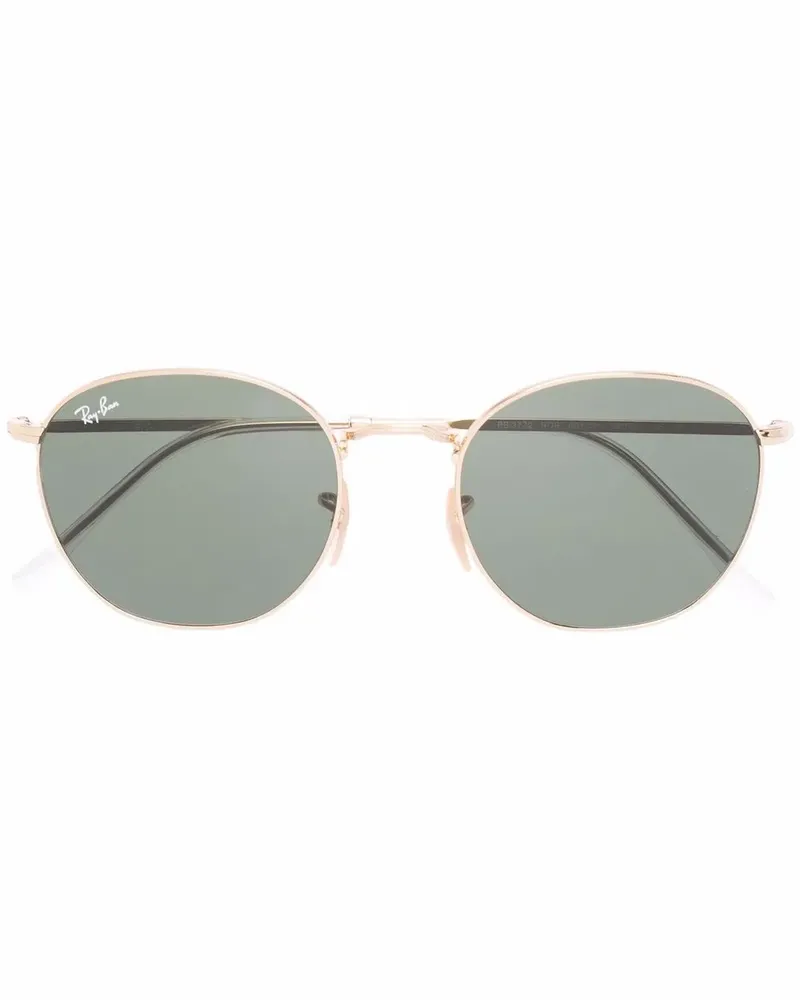 Ray Ban Sonnenbrille mit eckigem Gestell - Gold Gold