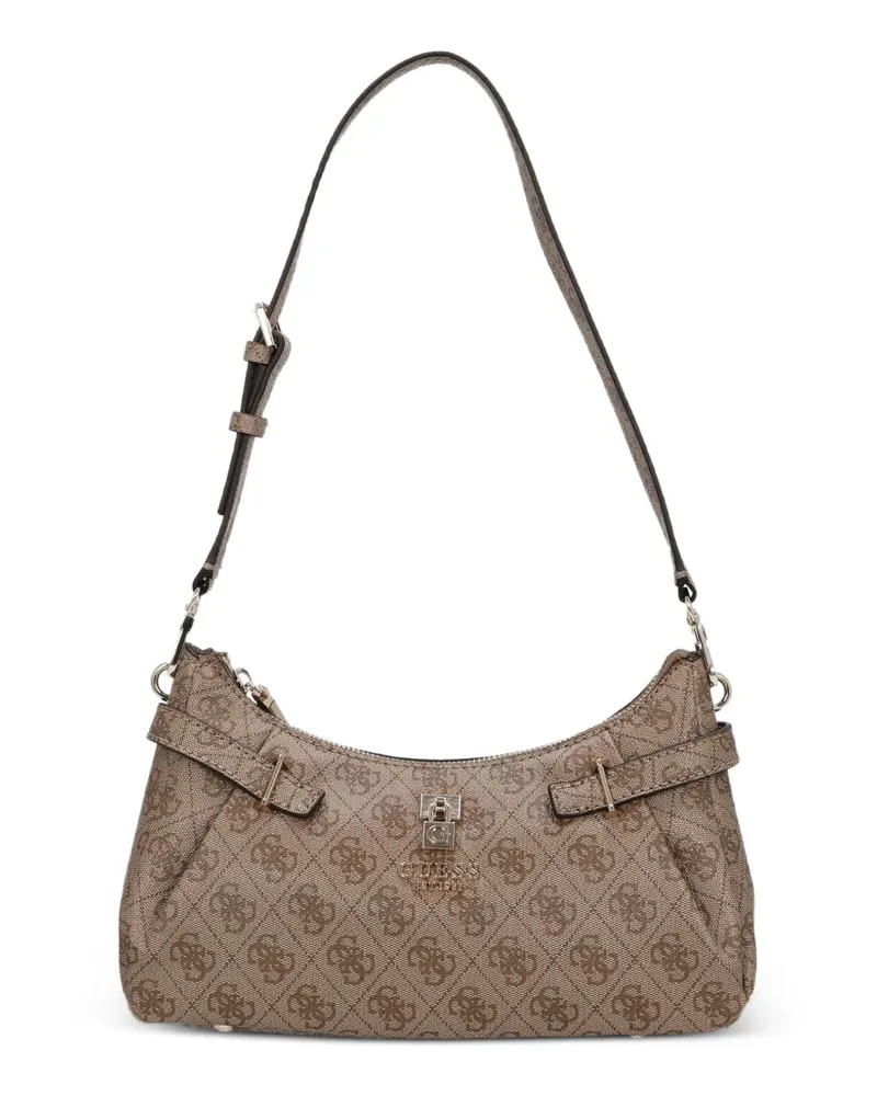 Guess Yesba Schultertasche mit Logo-Muster - Nude Nude