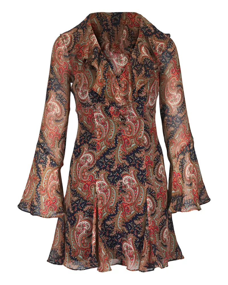 Veronica Beard Adrienne Minikleid mit Paisley-Print - Braun Braun