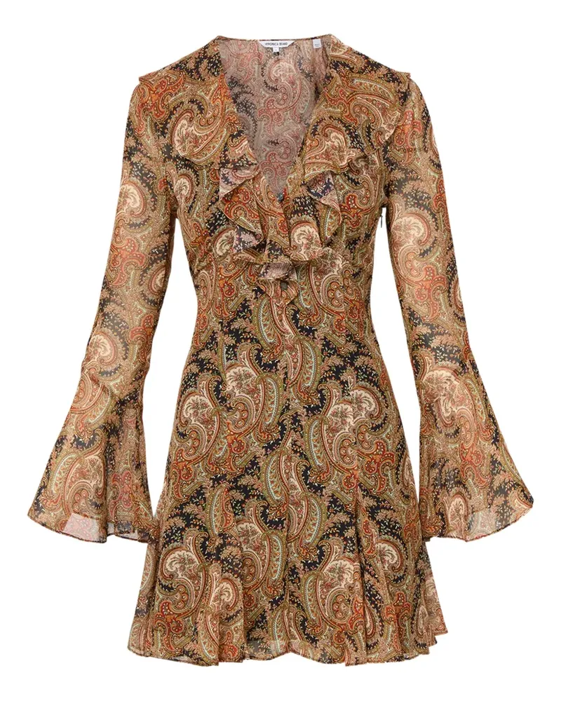 Veronica Beard Adrienne Minikleid mit Paisley-Print - Braun Braun