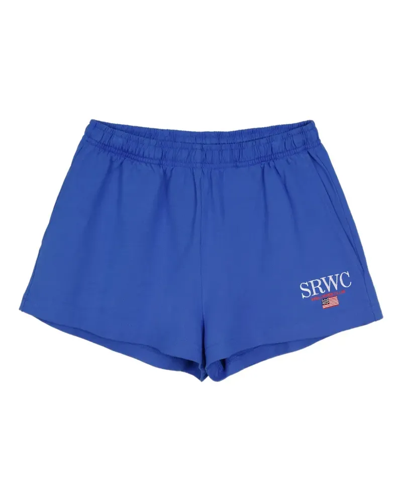 SPORTY & RICH Nautical Disco Shorts mit Stretchbund - Blau Blau