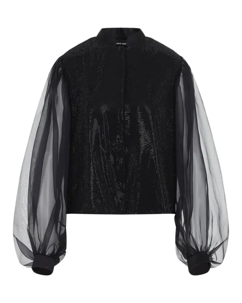 Giorgio Armani Bluse mit Strass - Schwarz Schwarz