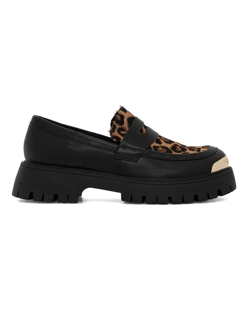 Just Cavalli leopard-print metal-toe loafers - Schwarz Schwarz