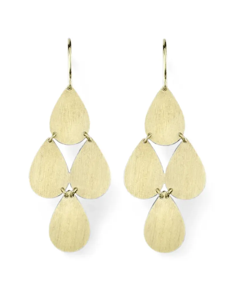 Irene Neuwirth four-drop chandelier earrings - Gold Gold