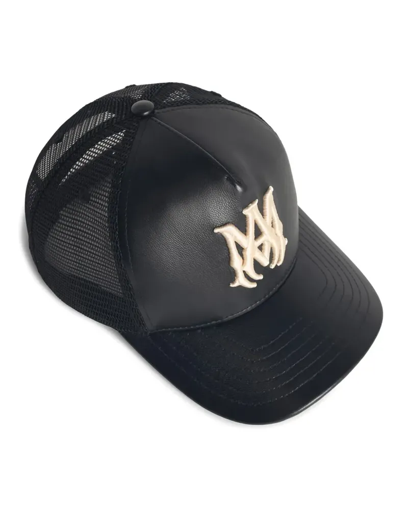 Amiri Baseballkappe aus Leder - Schwarz Schwarz