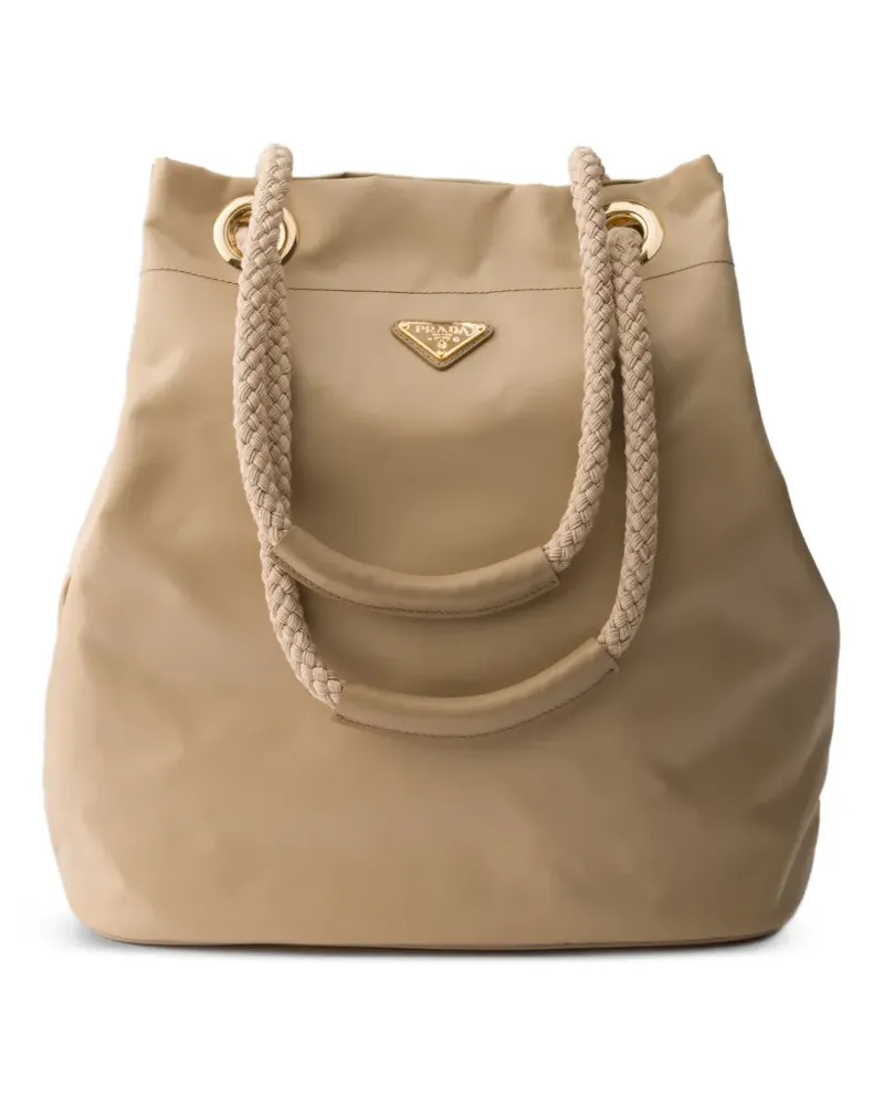 Prada Mariner large Re-Nylon bucket bag - Nude Nude