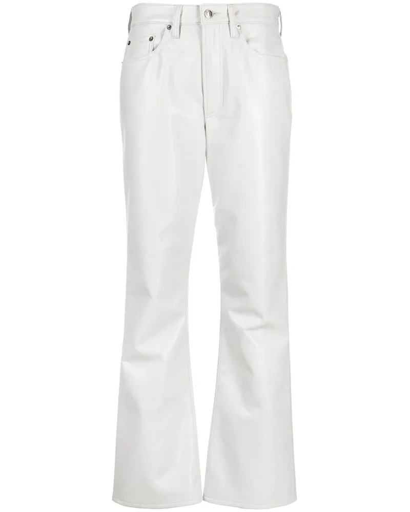 AGOLDE Bootcut-Hose aus Leder - Grau Grau