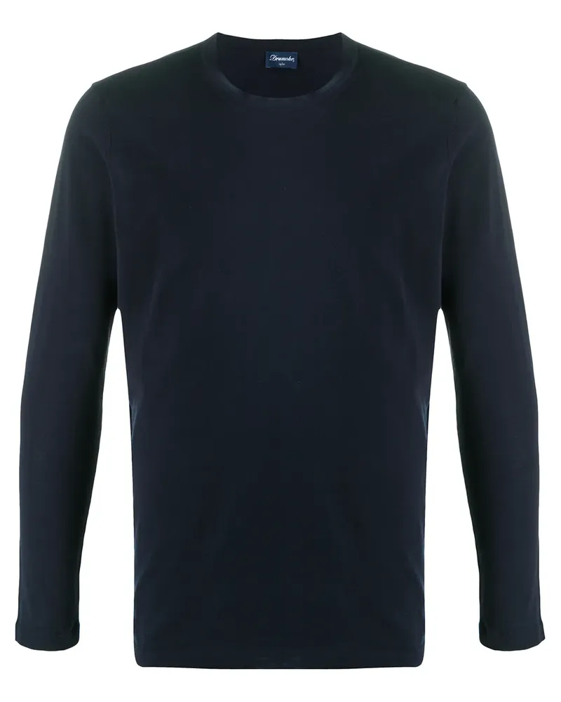 Drumohr  Klassisches Langarmshirt - Blau Blau