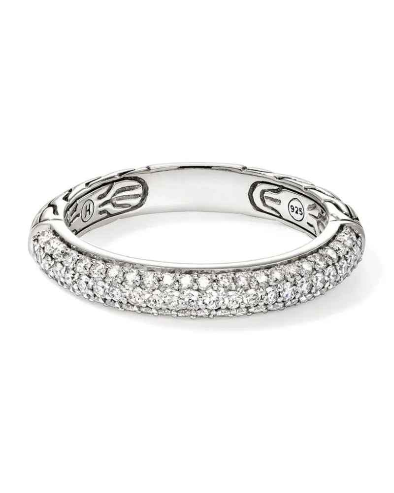 John Hardy JH Essential Sterlingsilberring mit Diamanten Silber