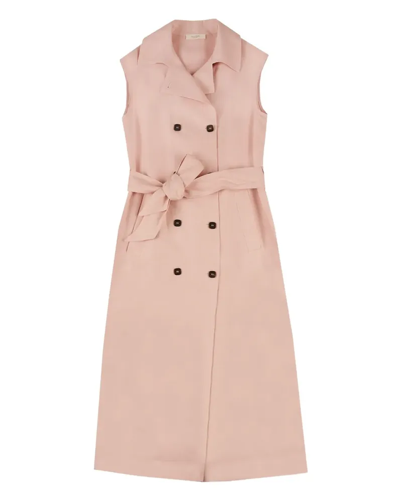 Incotex Midikleid aus Leinen - Rosa Rosa