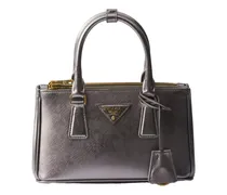 Mini Galleria Tote Bag aus Lackleder - Silber