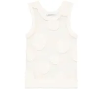 Top mit Polka Dots - Weiß