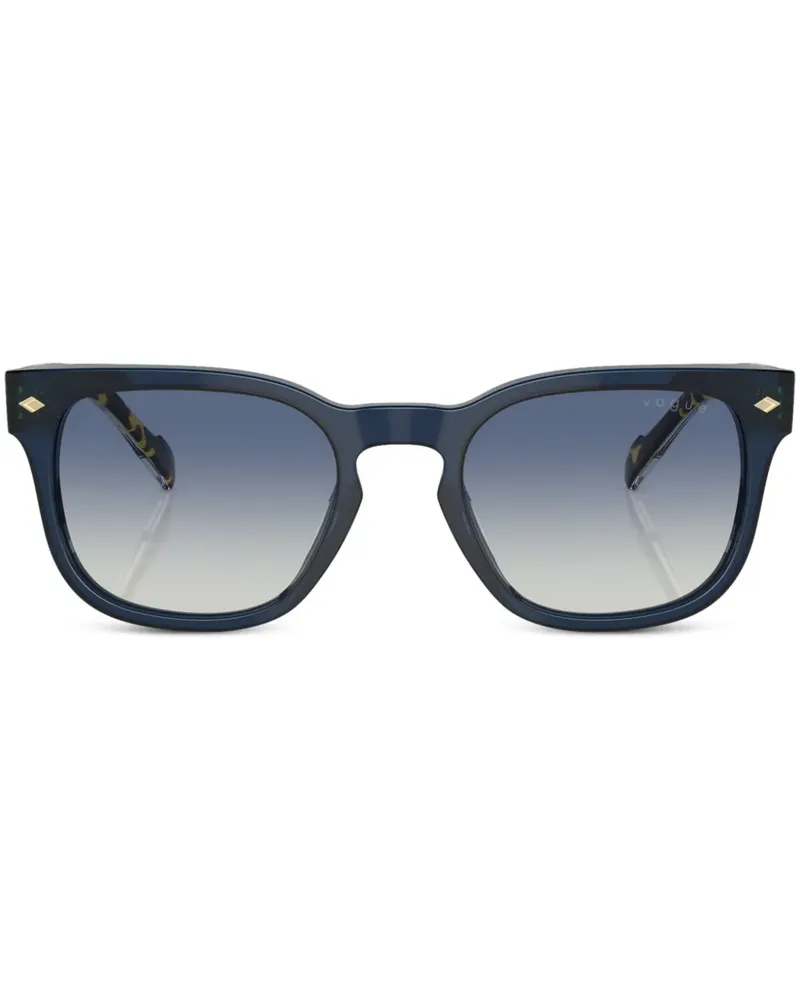 Vogue Eckige Sonnenbrille in Schildpattoptik - Blau Blau