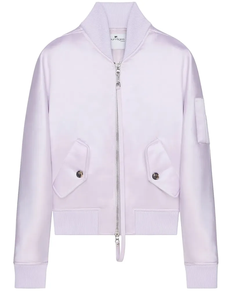 Courrèges Bomberjacke aus Satin - Rosa Rosa