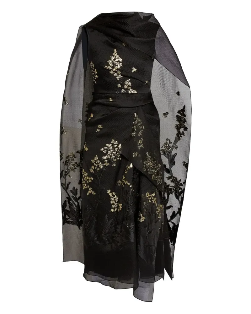 Erdem Drapiertes Kleid - Schwarz Schwarz