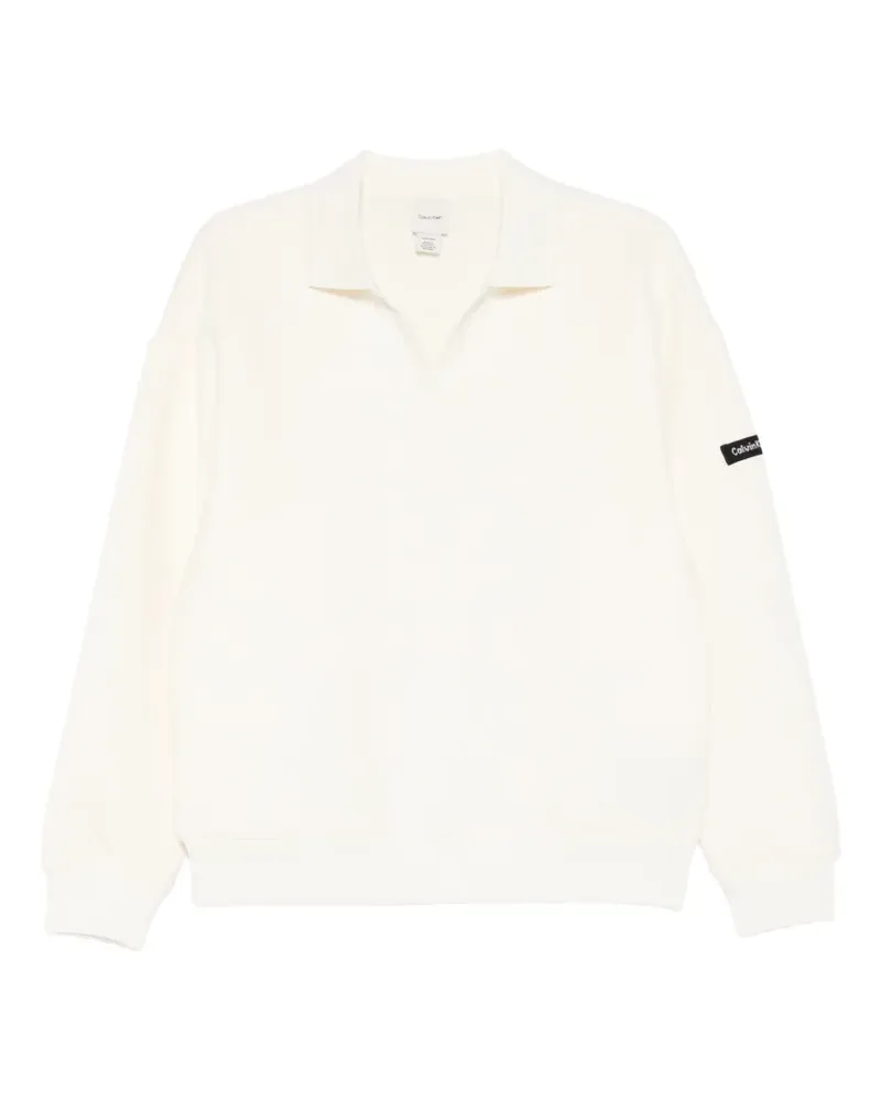 Calvin Klein collar long-sleeve top - Nude Nude