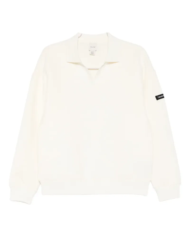 Calvin Klein collar long-sleeve top - Nude Nude