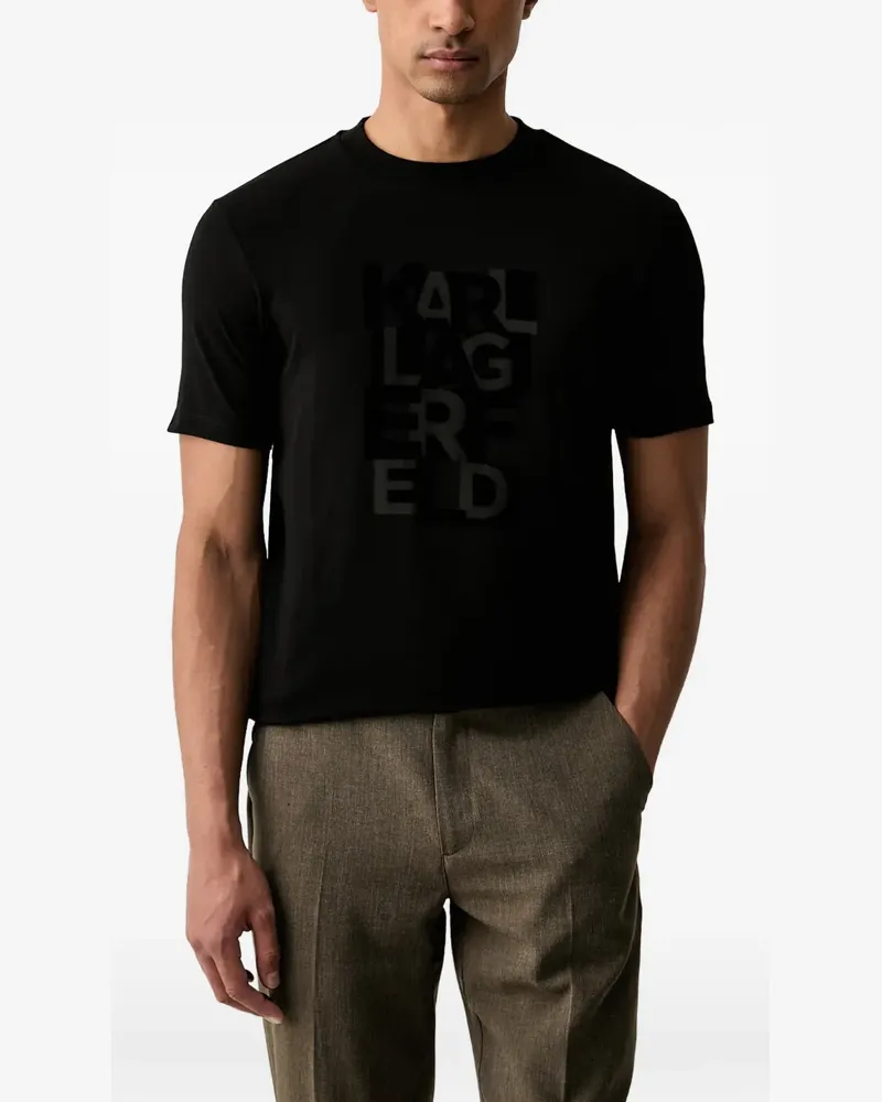 Karl Lagerfeld T-Shirt mit Logo-Print - Schwarz Schwarz