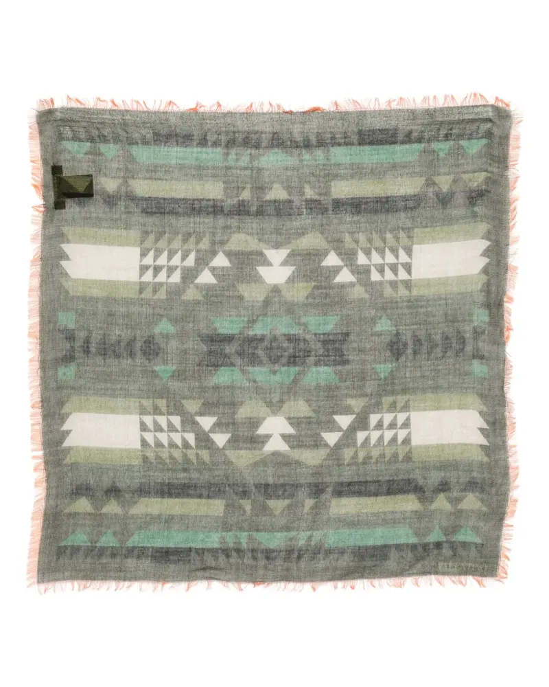 Valentino Garavani Schal mit geometrischem Print - Grün Grün